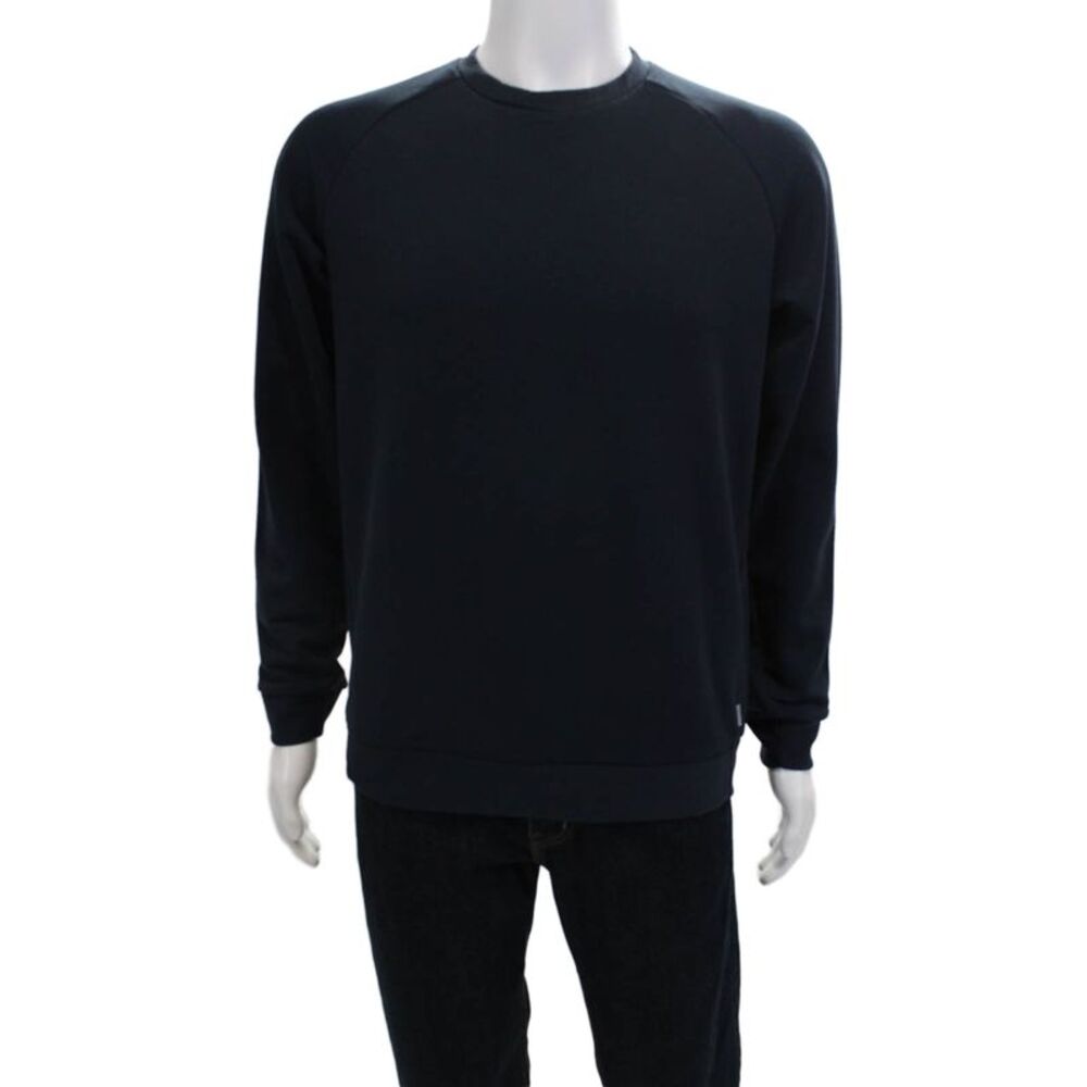 Designer Mens Pullover Sweatshirt Dark Blue Size M